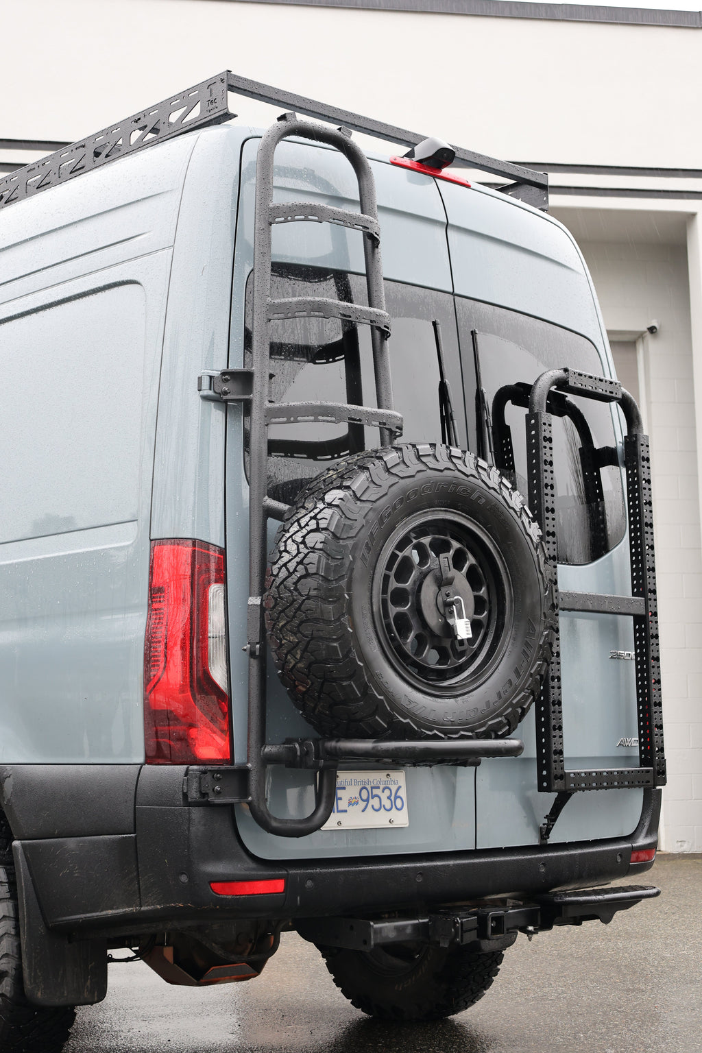 Sprinter two-in-one tire ladder carrier