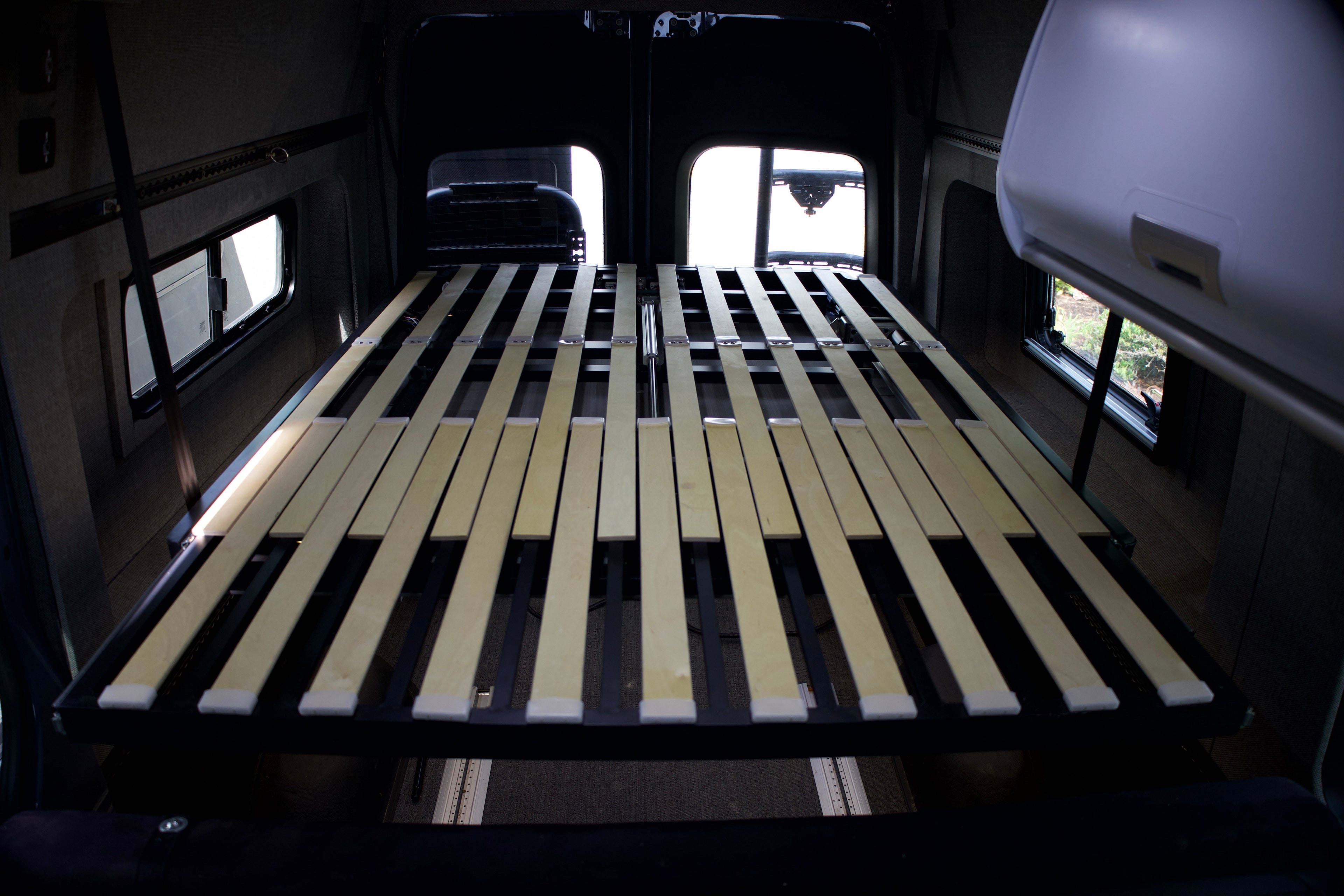 Camper Van Expandable Elevator Bed