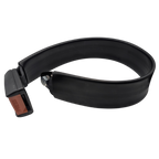 Seatbelts | Black belt with a buckle on a white background