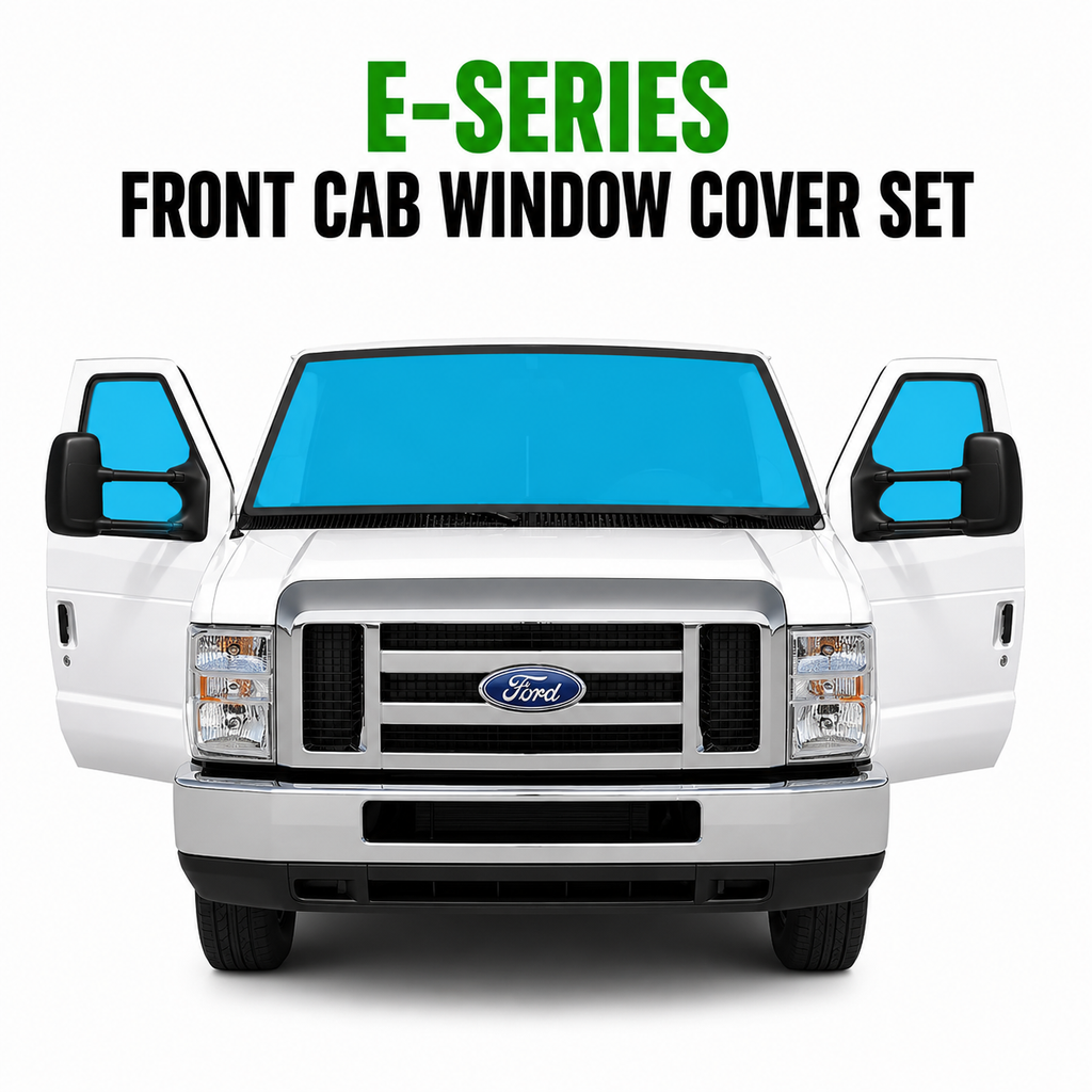 E-Series Front Cab Window Cover Set