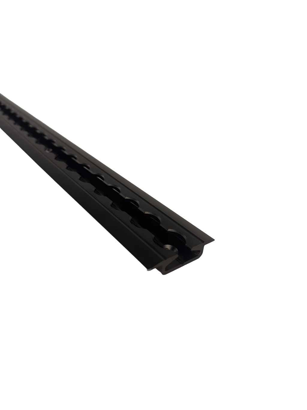 Flanged L Track For Campers - Anodized Matte Black