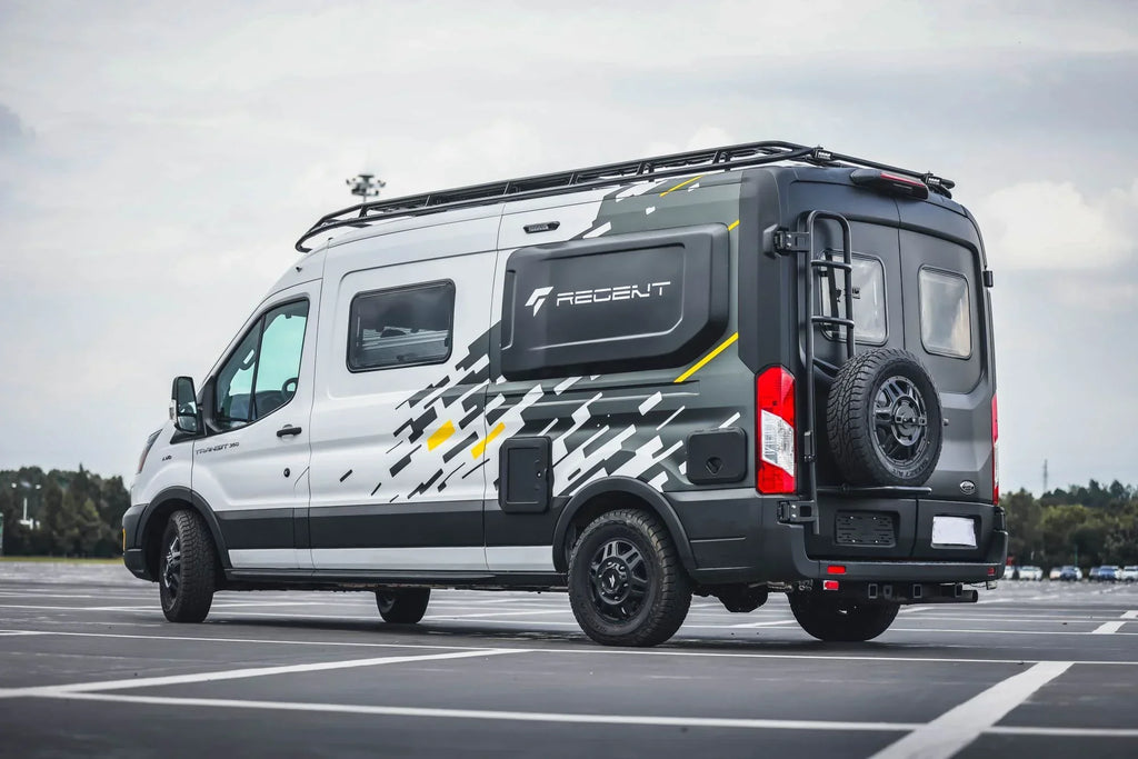 Ford Transit Two-in-one ladder and tire carrier