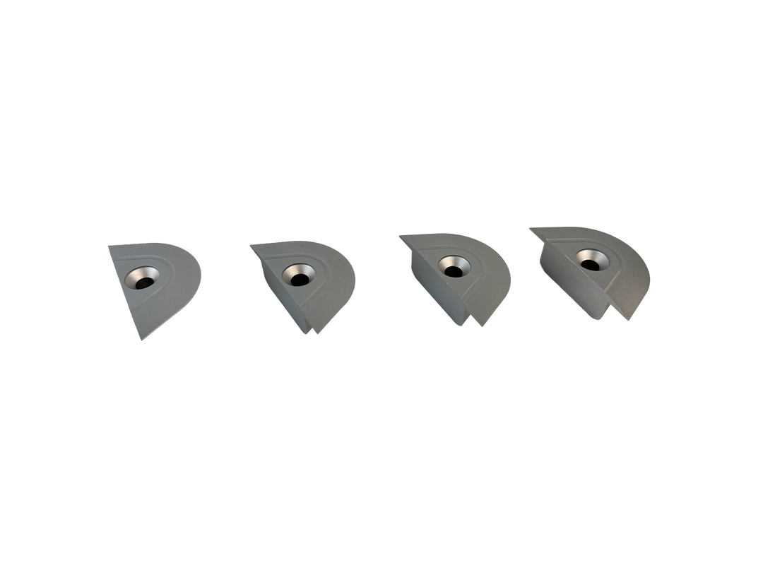 L Track End Caps - Aluminum
