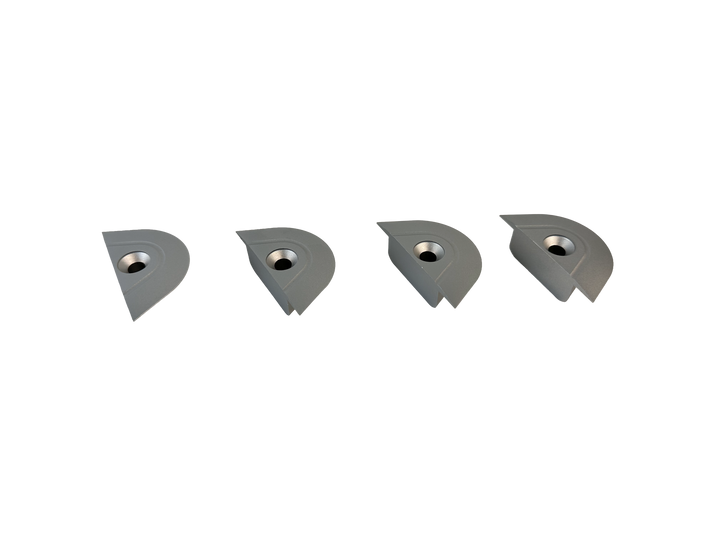 L Track End Caps - Aluminum