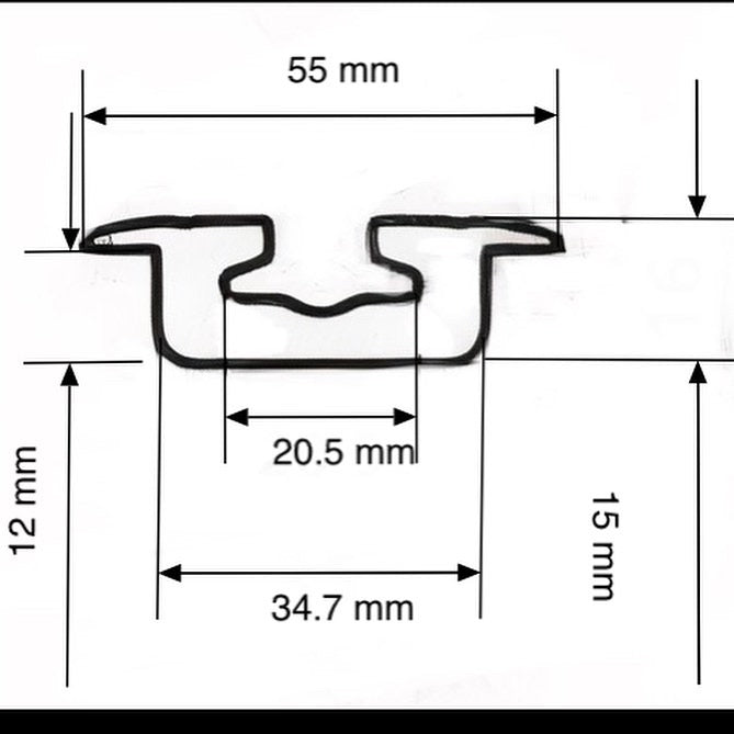 Flanged L Track "BEEFY" - Anodized Matte Black