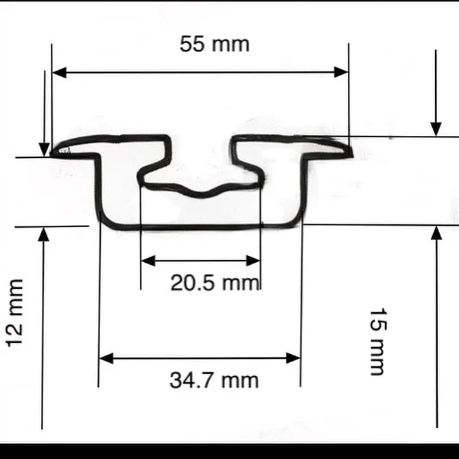 Flanged L Track "BEEFY" - Powder Coated Matte Black