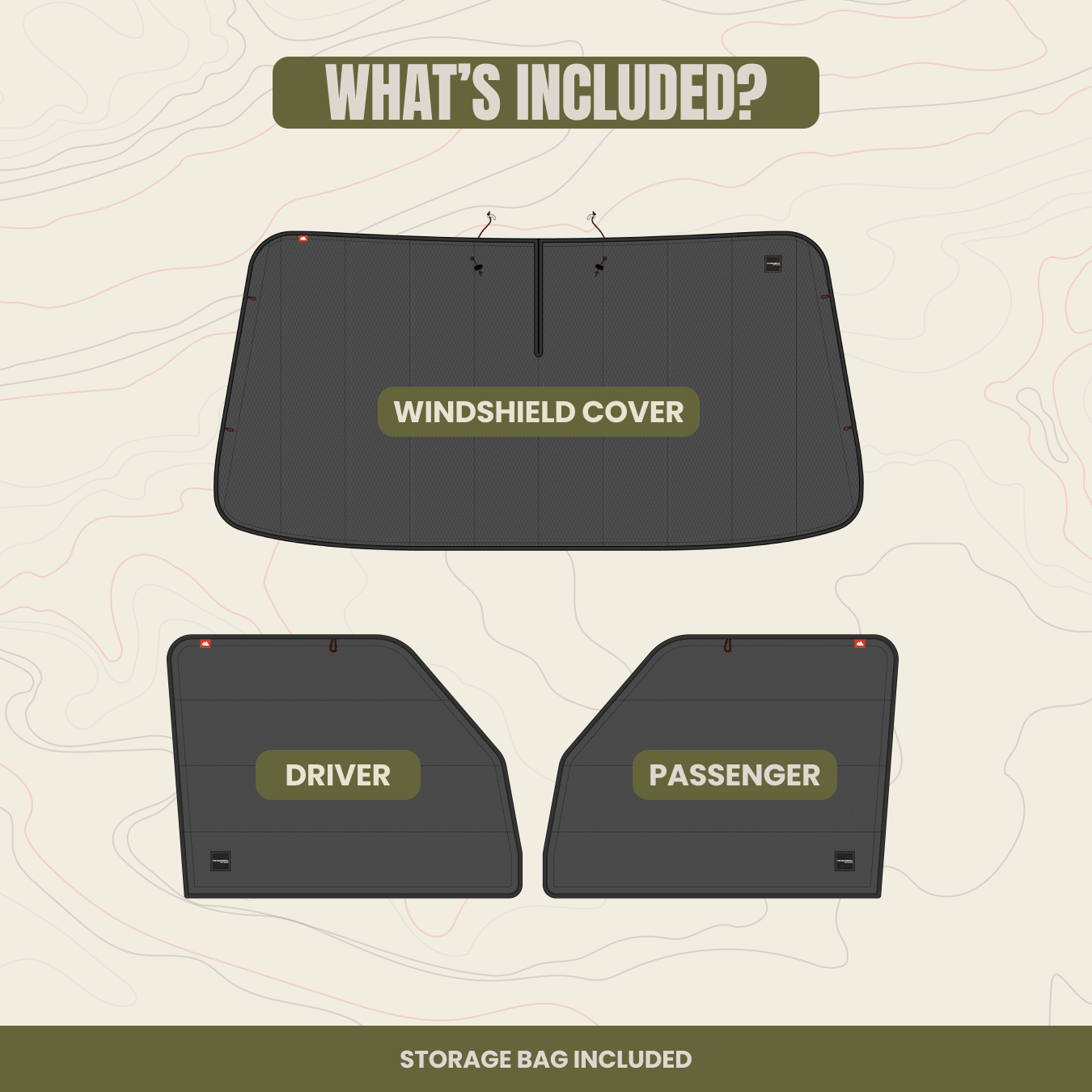 E-Series Front Cab Window Cover Set