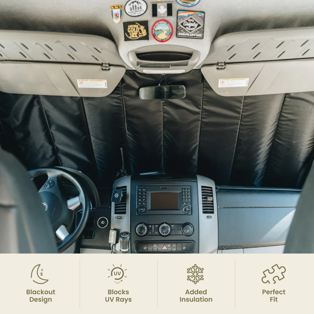 E-Series Front Cab Window Cover Set