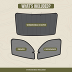 Transit Front Cab Window Cover Set
