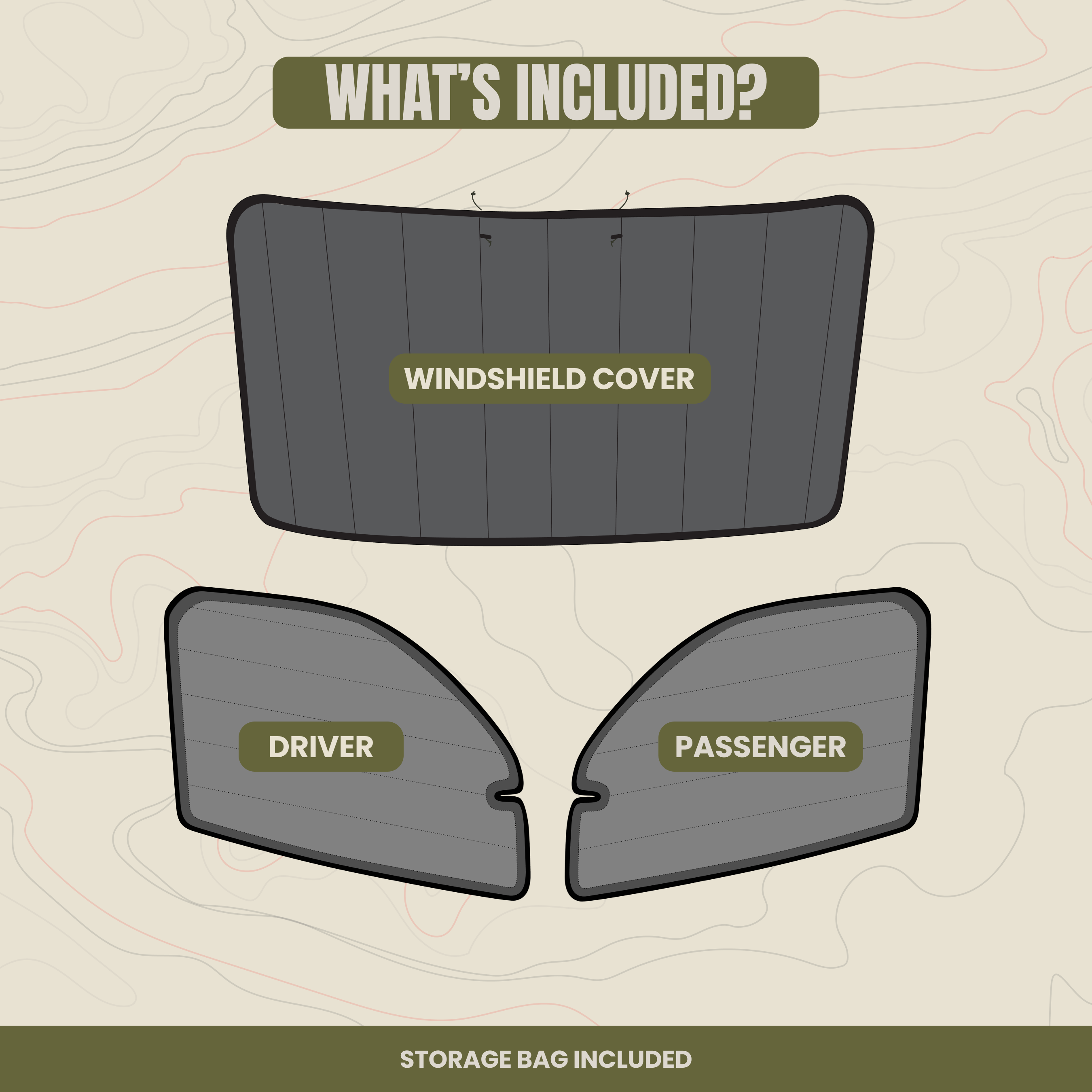 Transit Front Cab Window Cover Set